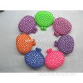 high quality environmentally friendly colorful white round dot silicone wallet